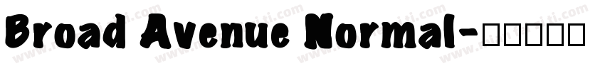 Broad Avenue Normal字体转换